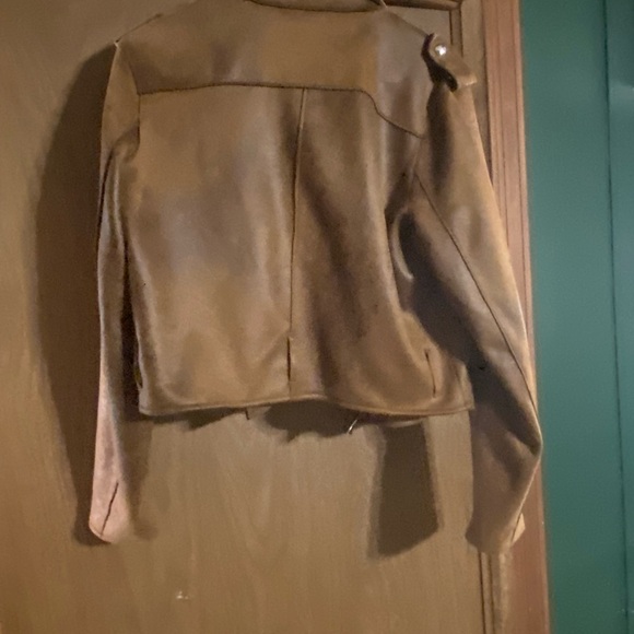 Women’s faux MOTO jacket brown - Picture 2 of 4